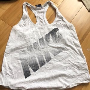 White Nike Razorback Tank